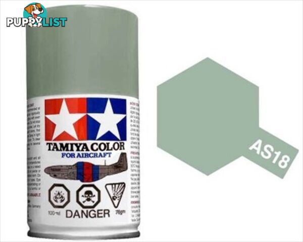 AS-18 TAMIYA ACRYLIC SPRAY PAINT 100ml (Aircraft) LIGHT GRAY IJA - TAMIYA PAINTS &amp; Accessories