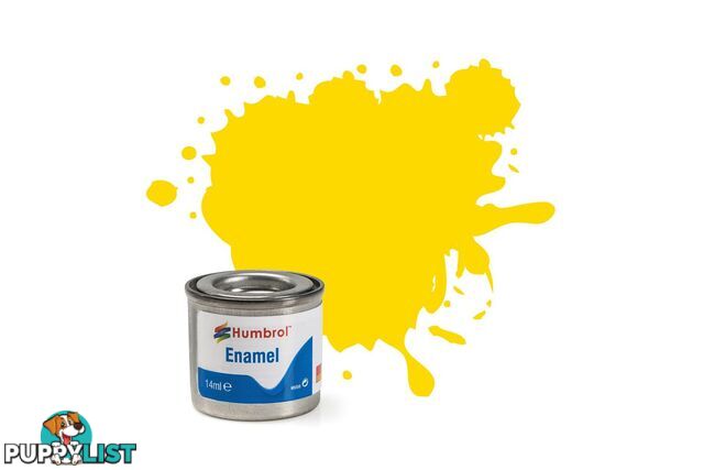 69   HUMBROL ENAMEL PAINT YELLOW GLOSS - HUMBROL