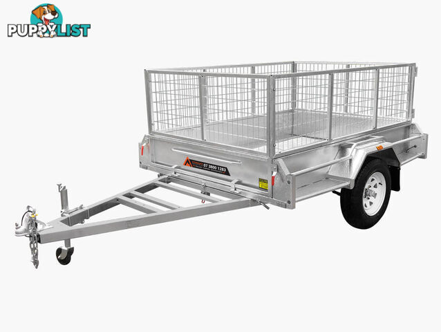 7x5 Premium Caged Galvanised Box Trailer