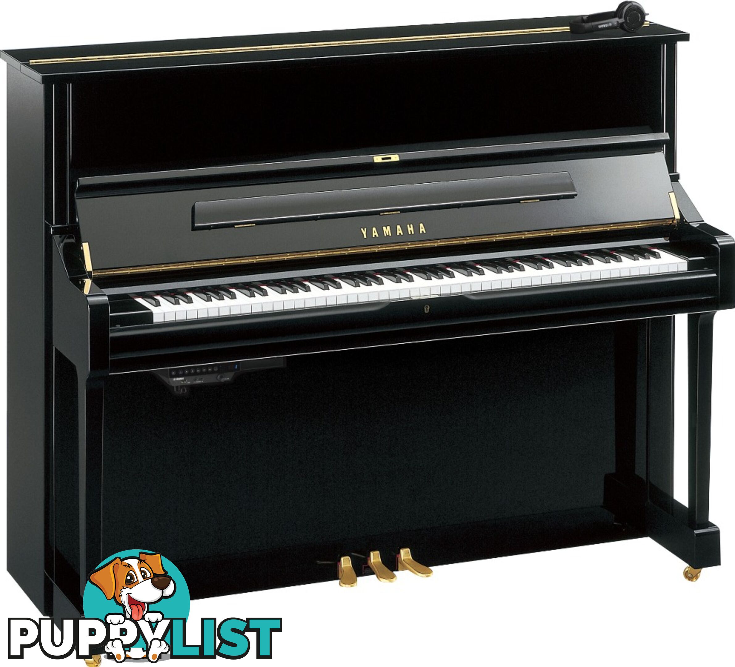 Yamaha U1 PEQ SILENT Upright Piano Polished Ebony 