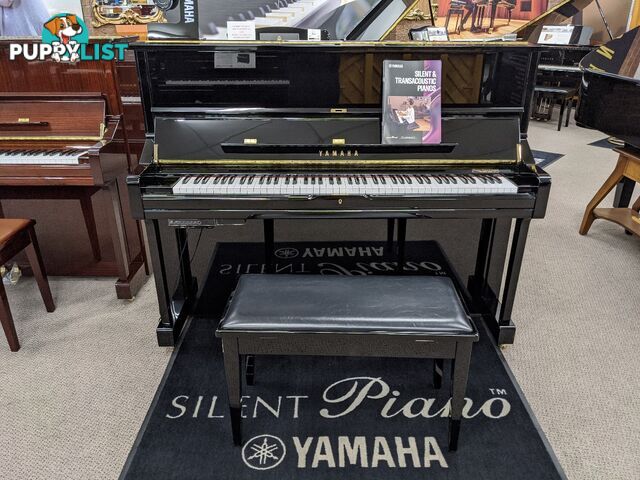 Yamaha U1 PEQ SILENT Upright Piano Polished Ebony 