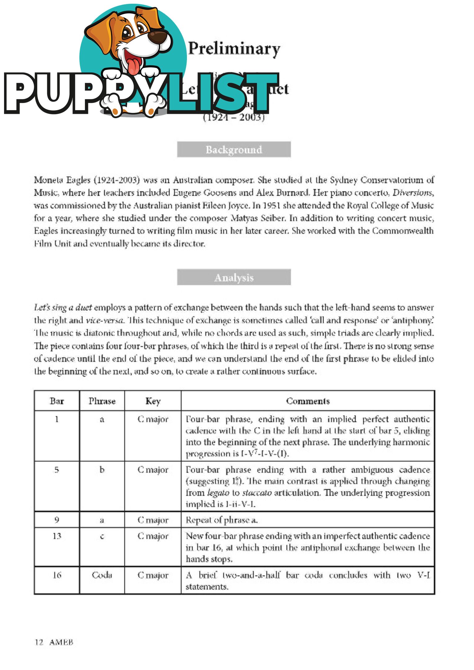   AMEB Piano Series 18 Handbook Level 1 (Preliminary to Grade 4) - 2018