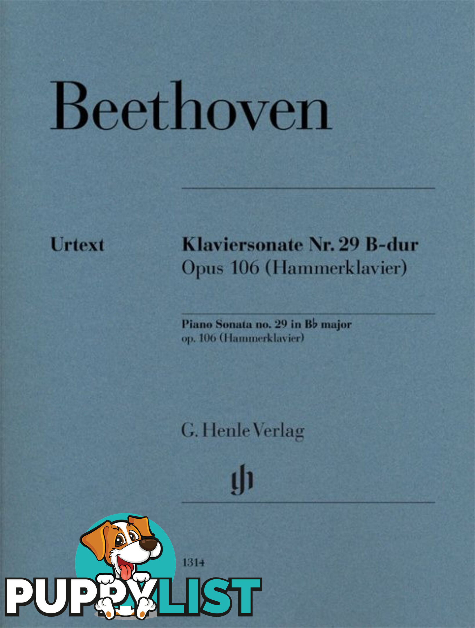 Beethoven - Piano Sonata no. 29 B flat major op. 106 (Hammerklavier) HN1314