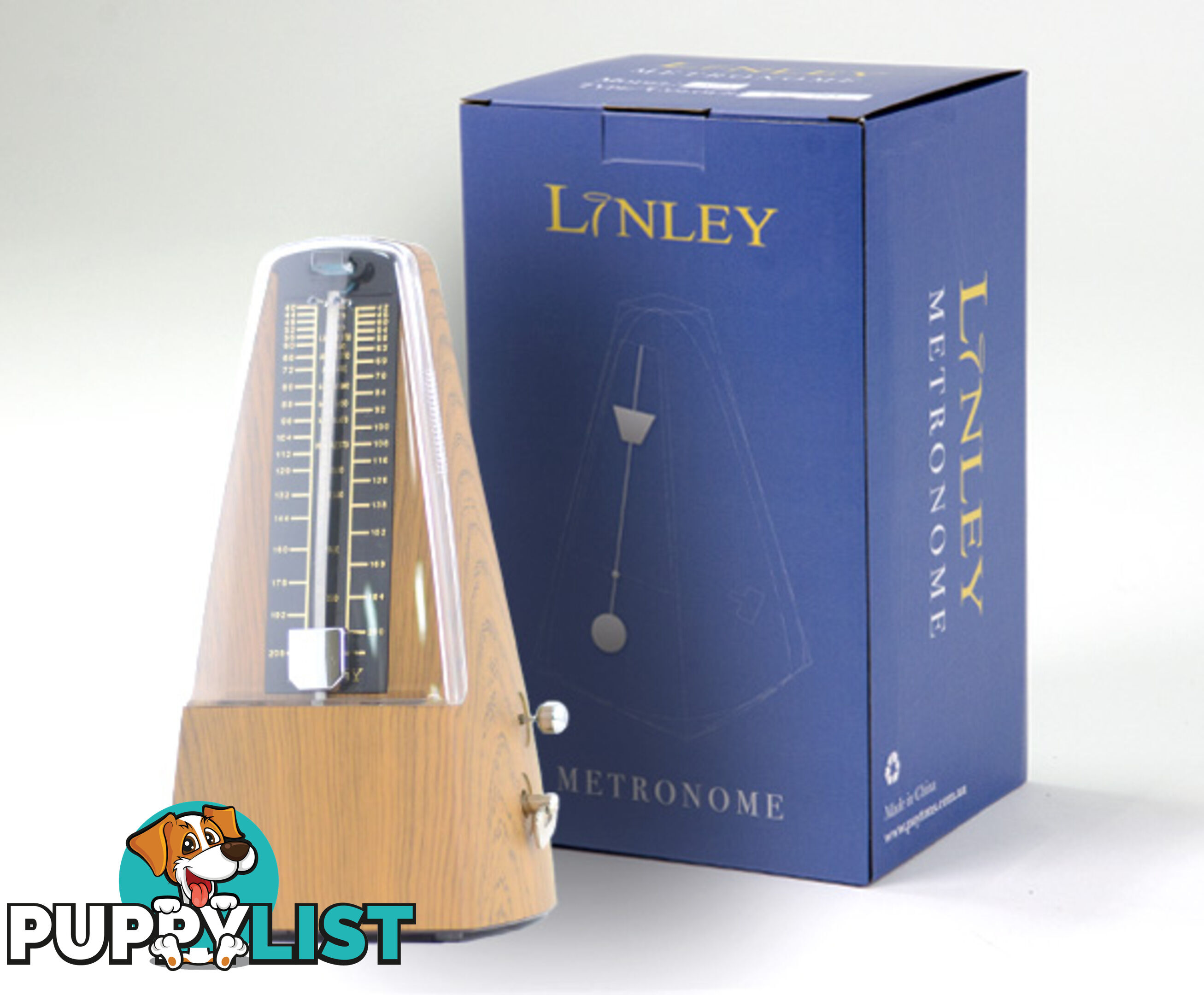 Linley Metronome Plastic with Bell Teak Finsh