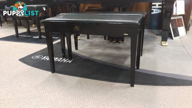 Yamaha No7PE Duet Piano Bench With Storage Polished Ebony (Black)