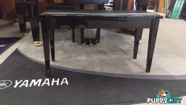 Yamaha No7PE Duet Piano Bench With Storage Polished Ebony (Black)