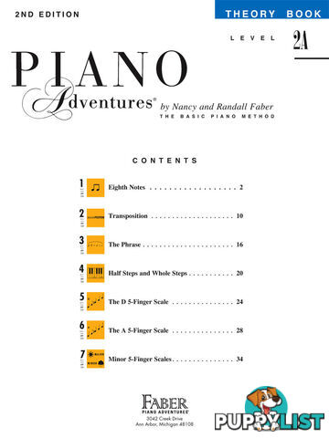 Piano Adventures Level 2A - Theory Book