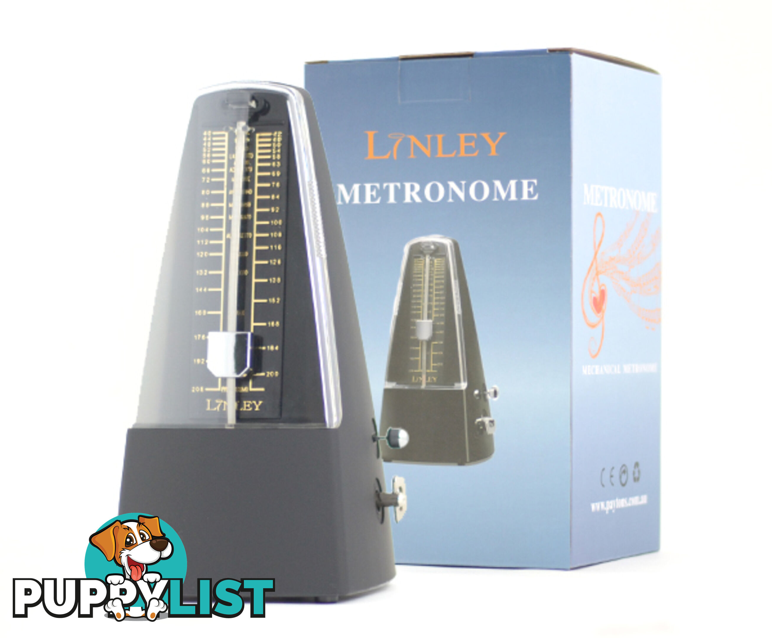 Linley Metronome Plastic with Bell Matt Black