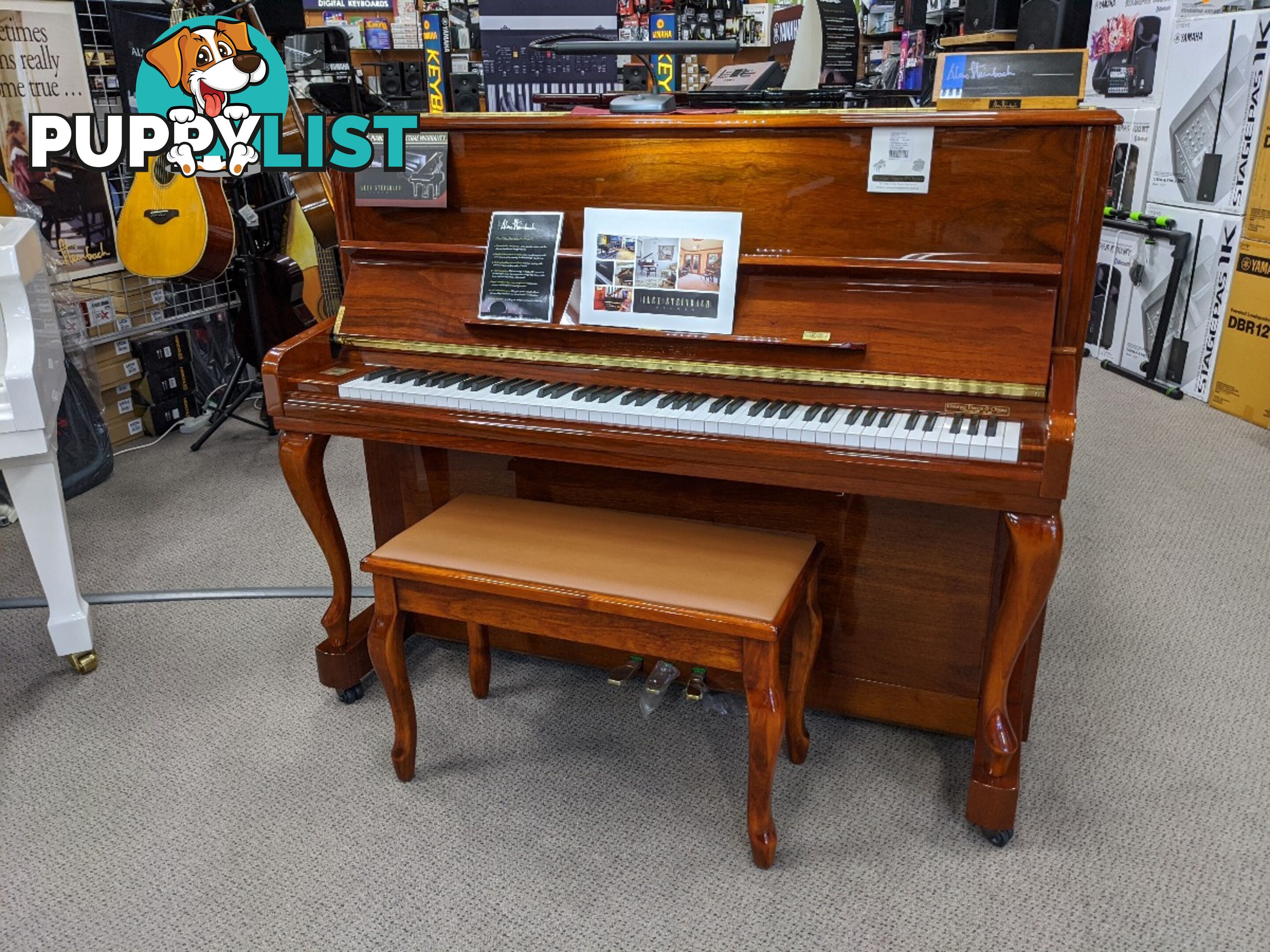 Alex Steinbach Upright Piano Romance ~ Classic  in Walnut  (JS121FD)