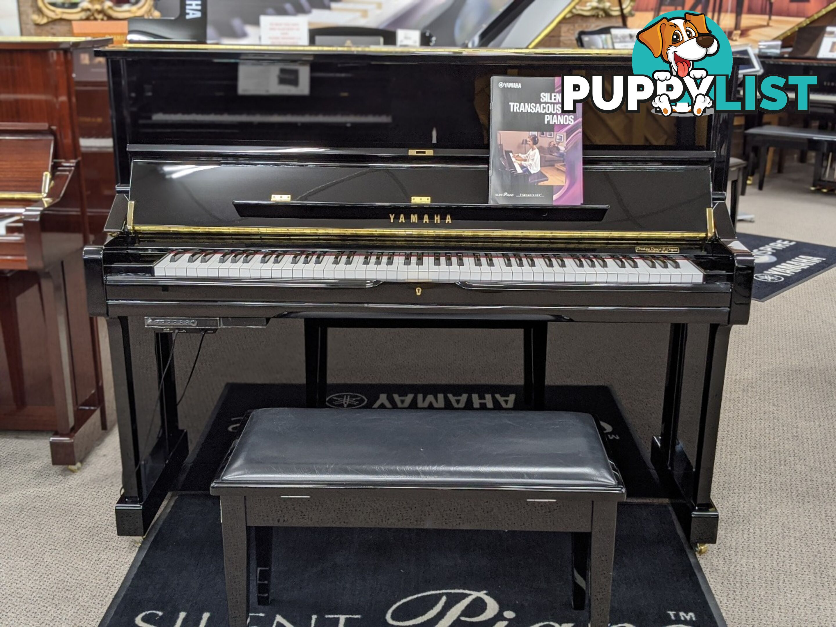 Yamaha U1 PEQ Acoustic Upright Piano Polished Ebony