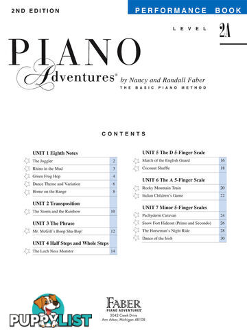 Piano Adventures Level 2A - Performance Book