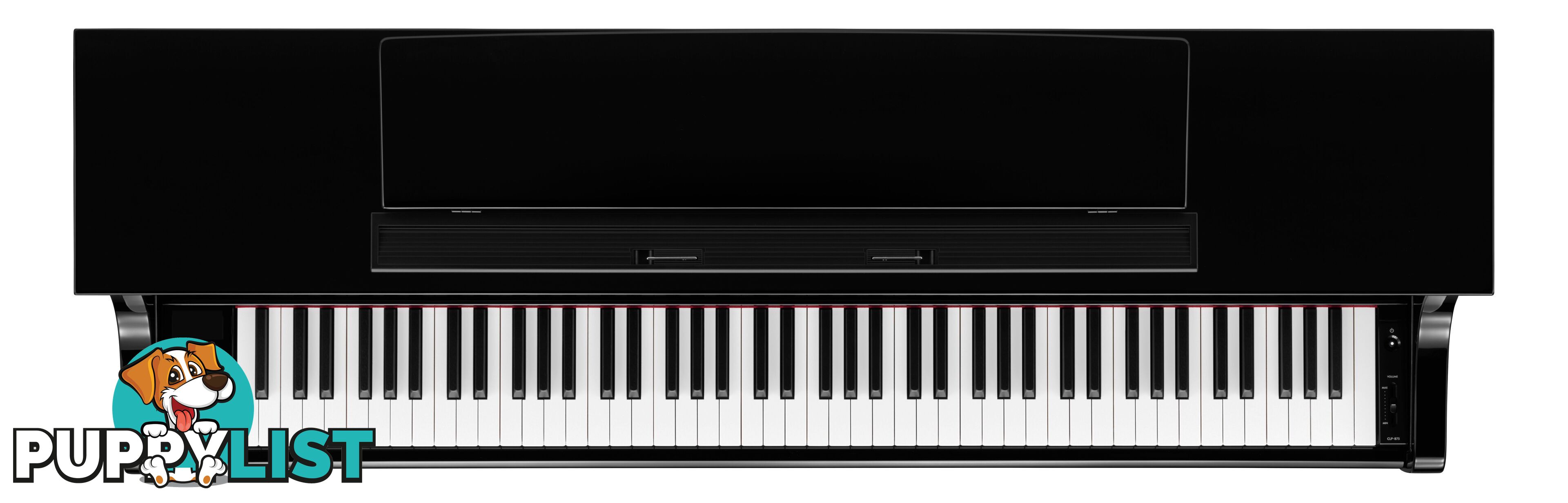 Yamaha Clavinova Digital Piano - CLP875 PE Polished Ebony with Matching Bench