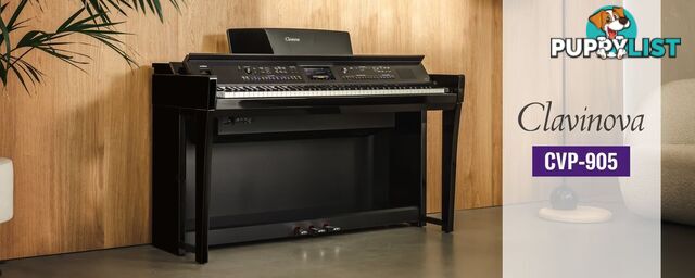 Yamaha Clavinova CVP905B Digital Piano Black Matt with Matching Bench CVP900 series