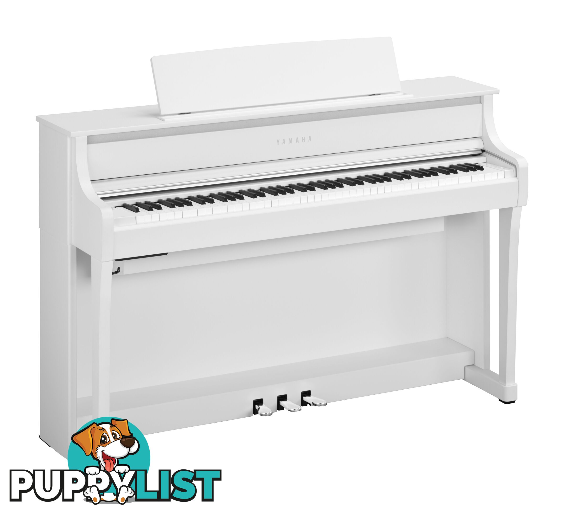 Yamaha Clavinova Digital Piano - CLP875 White Matt with Matching Bench