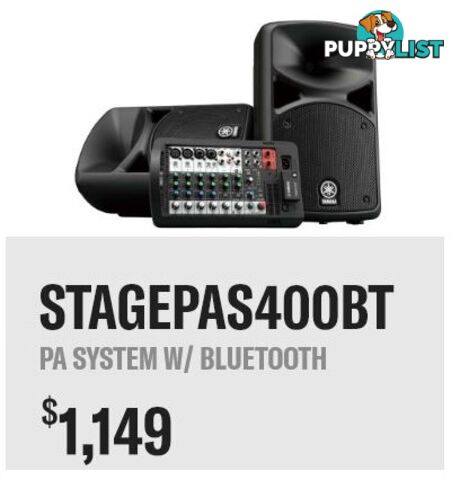 Yamaha Stagepas 400BT The Ultimate All-in-One Portable PA System