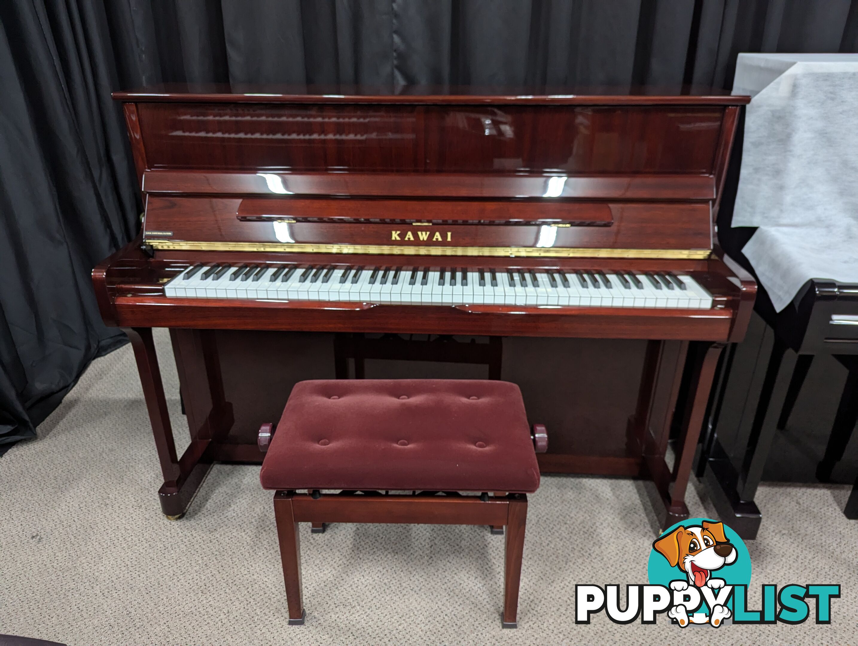 Kawai K2 114cm Upright Piano in Polished Mahogany