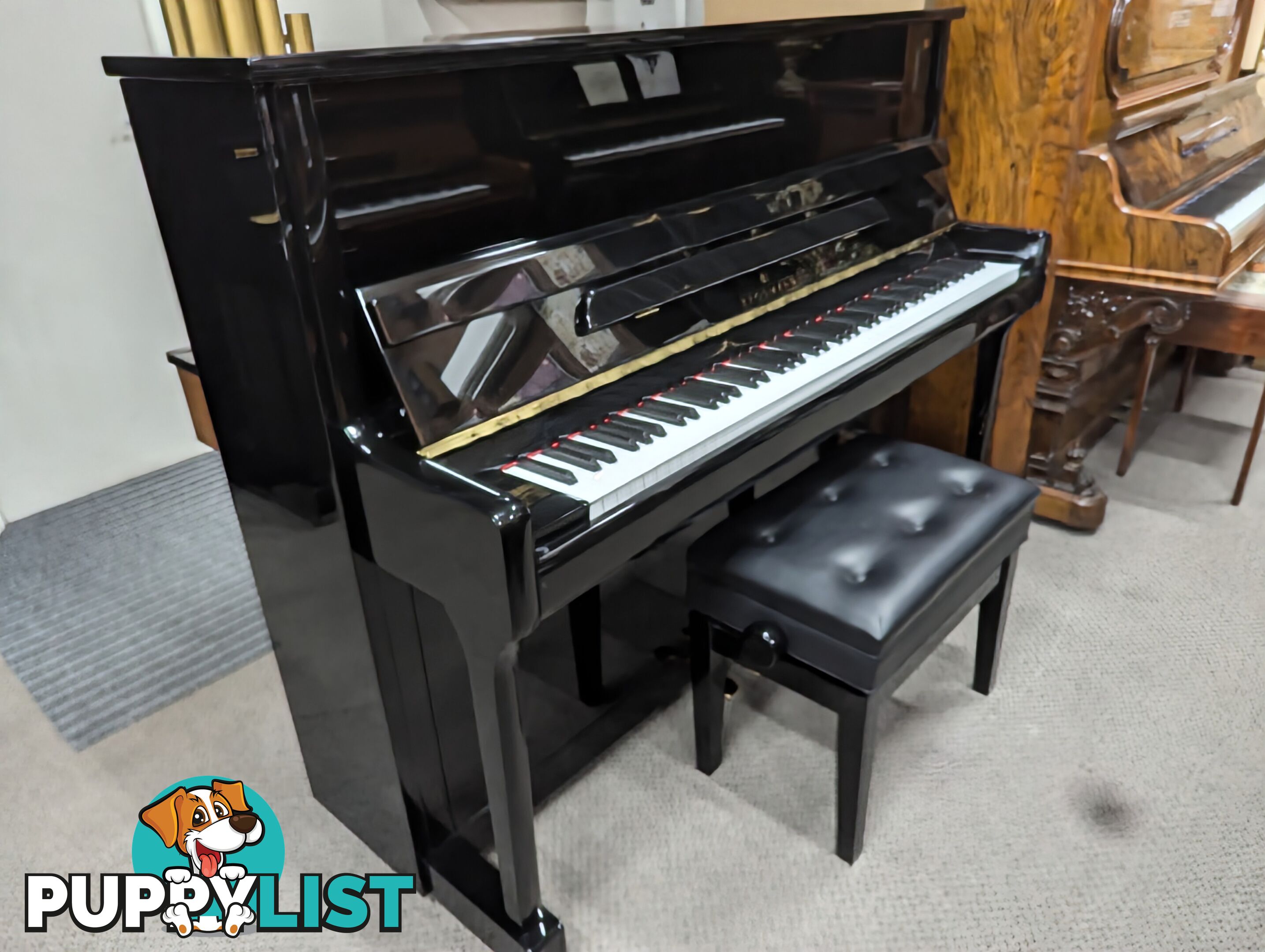 Brodmann CE-118 Upright Piano Ebony Polished