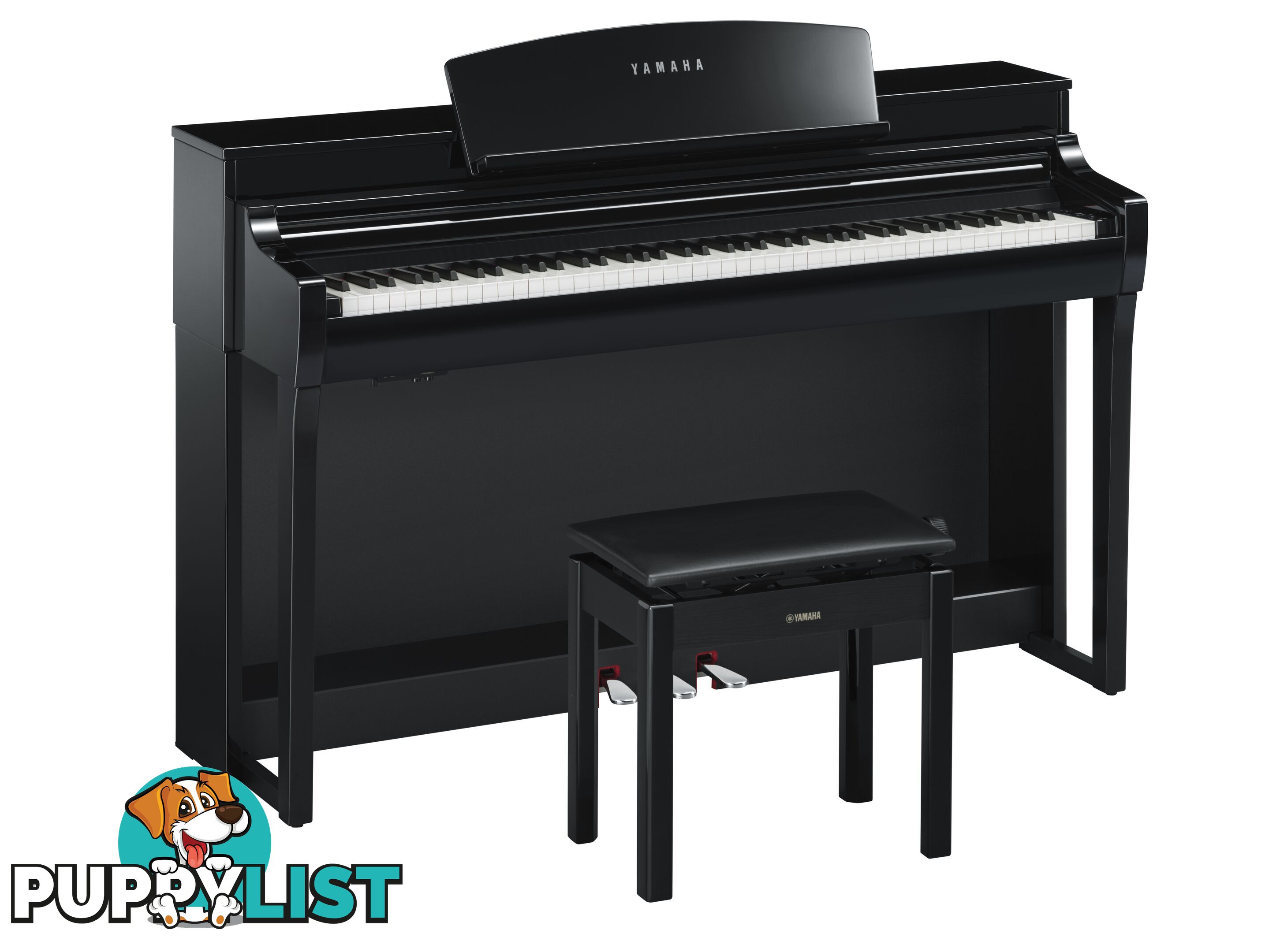 Yamaha Clavinova CSP-255 Digital Piano, Polished Ebony