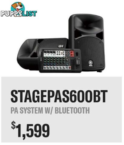 Yamaha Stagepas 600BT The Ultimate All-in-One Portable PA System