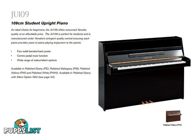  Yamaha Upright Piano JU109  109cm