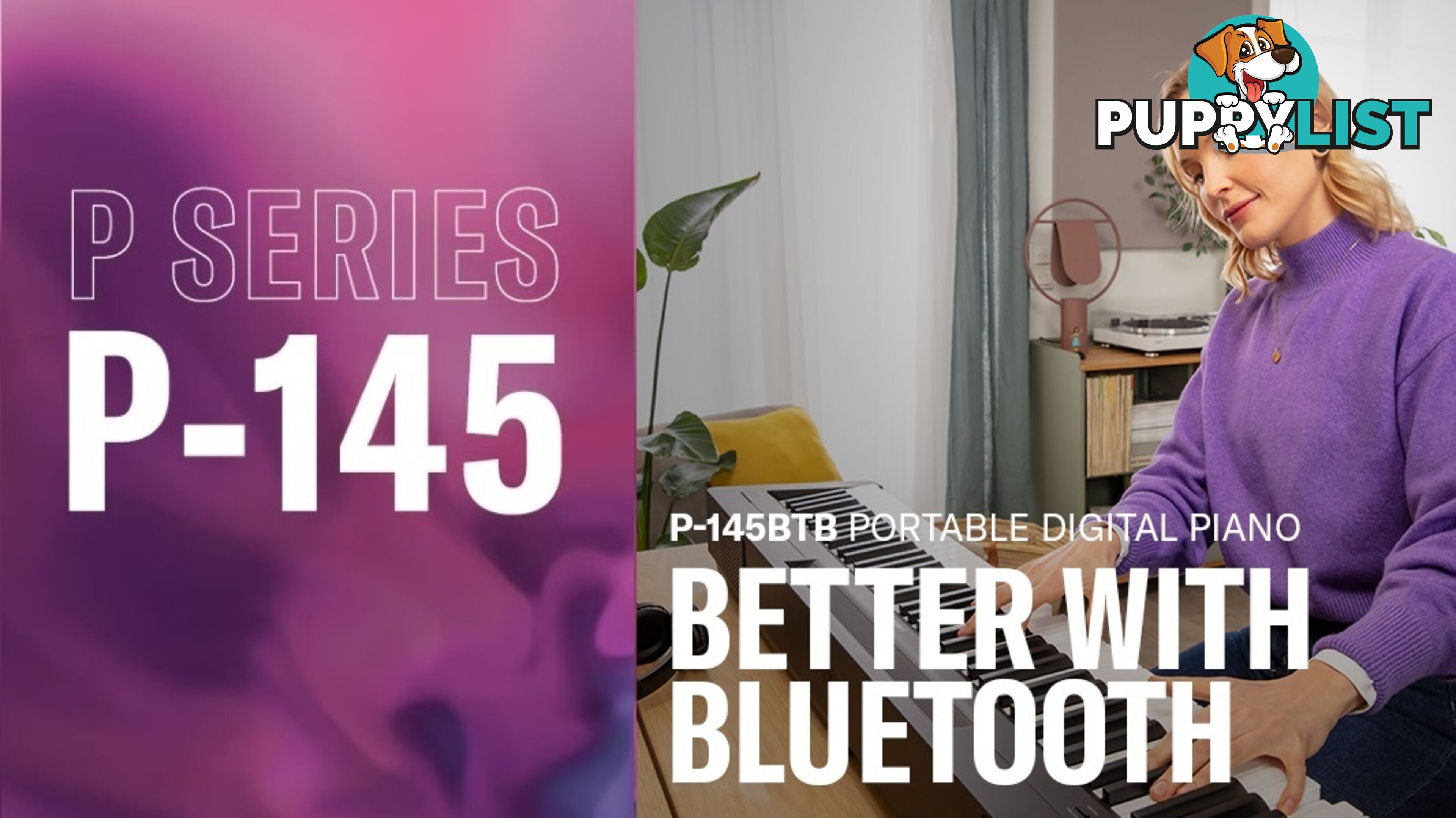 Yamaha P145 BT Portable Digital Piano - NOW WITH BLUETOOTH AUDIO