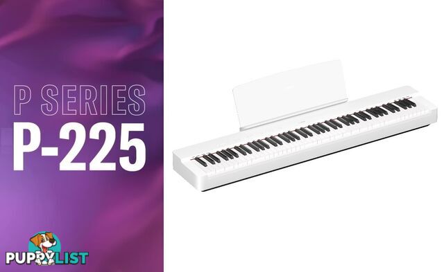 Yamaha P225 White Portable Digital Piano