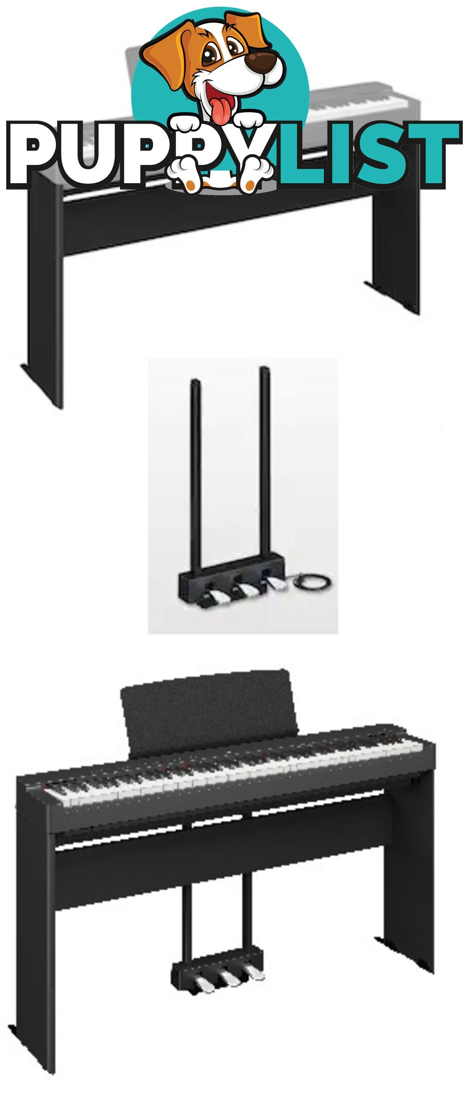 Yamaha L-200 Black Stand for P-225 Portable Digital Piano