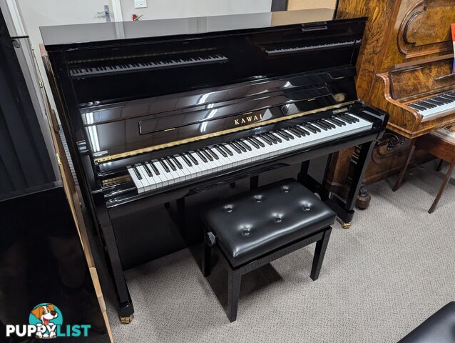 KAWAI K300J 122cm Upright Piano in Polished Ebony. Made in Japan