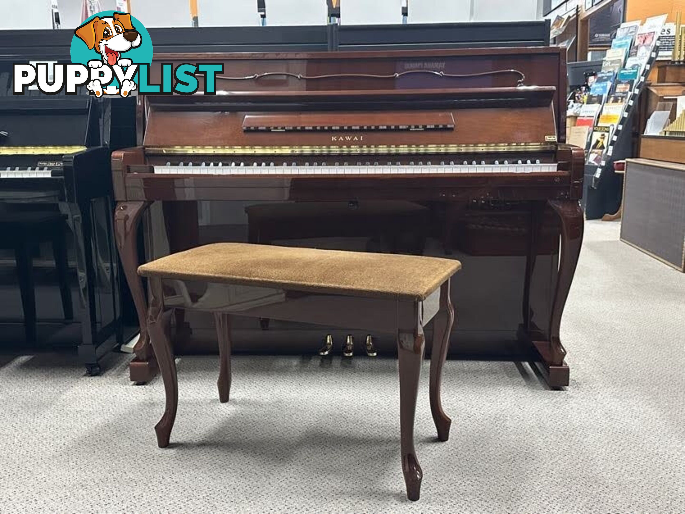 Kawai C107M Upright Piano ? Polished Mahogany Finish