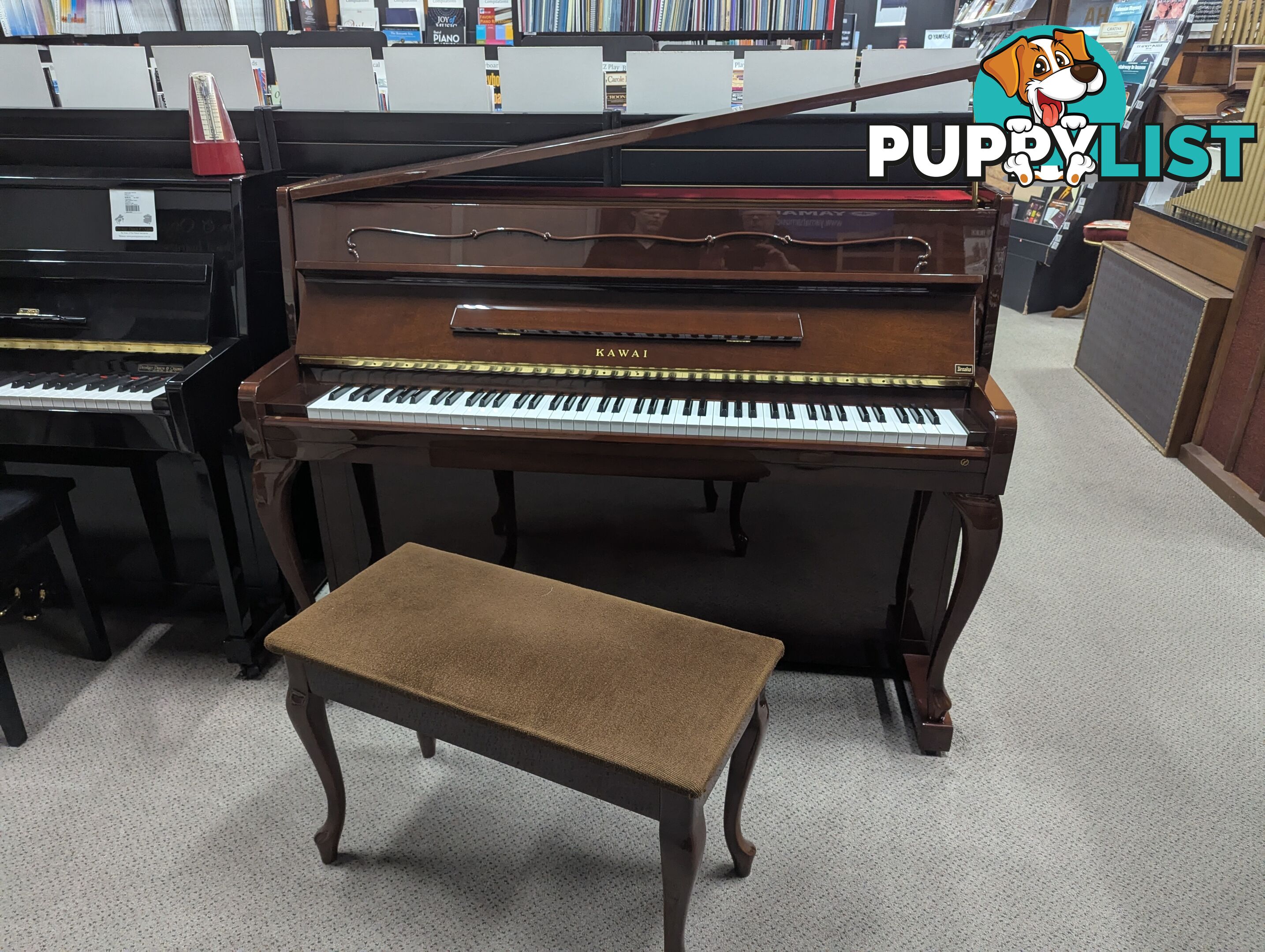 Kawai C107M Upright Piano ? Polished Mahogany Finish