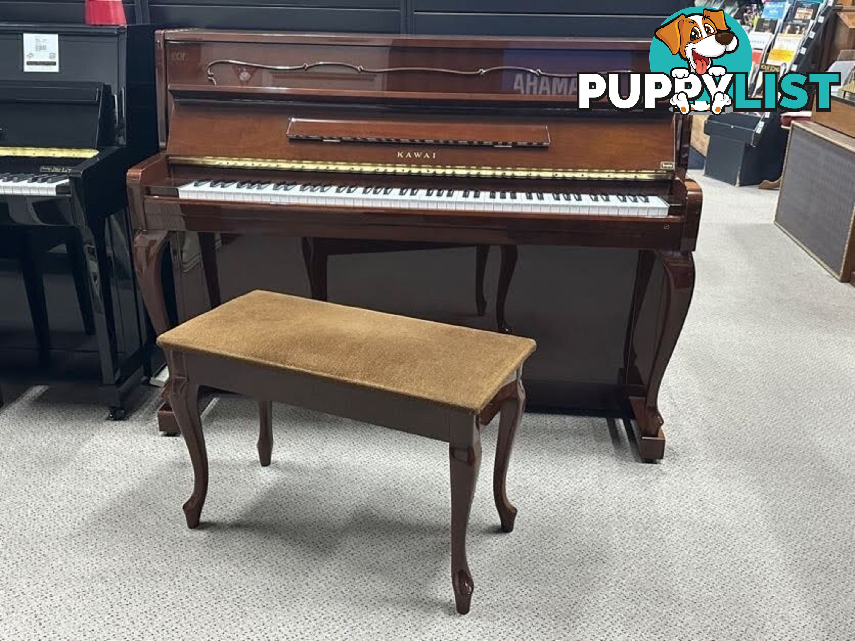 Kawai C107M Upright Piano ? Polished Mahogany Finish