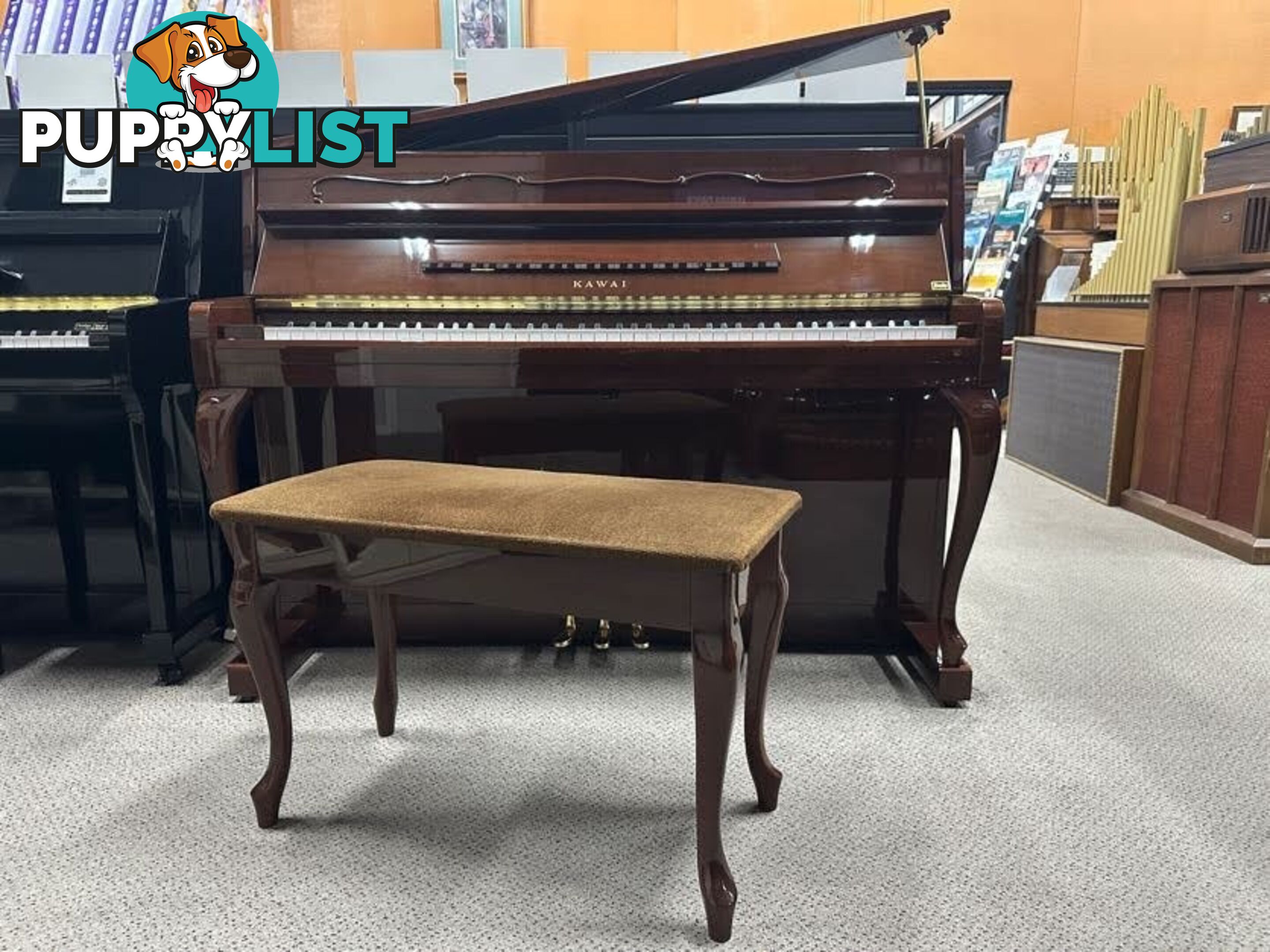 Kawai C107M Upright Piano ? Polished Mahogany Finish