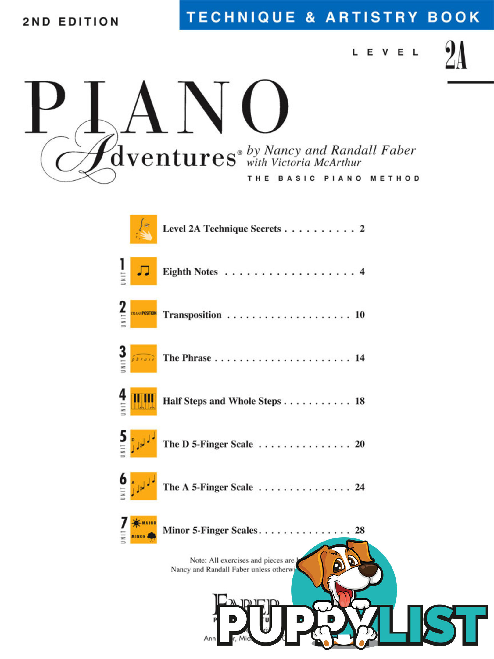 Piano Adventures Level 2A - Technique & Artistry Book