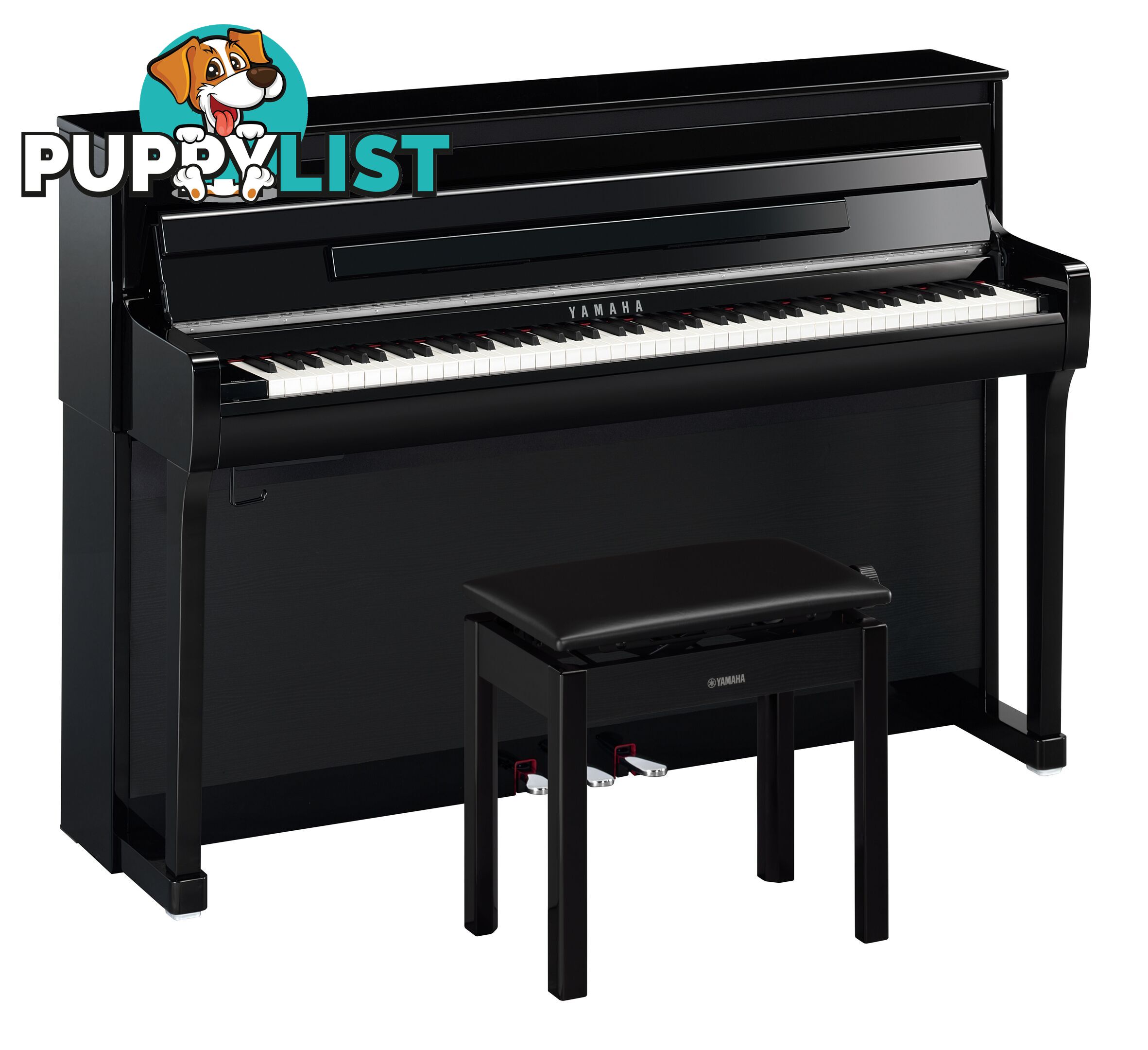 Yamaha Clavinova Digital Piano - CLP885 PE- Polished Ebony with Matching Bench