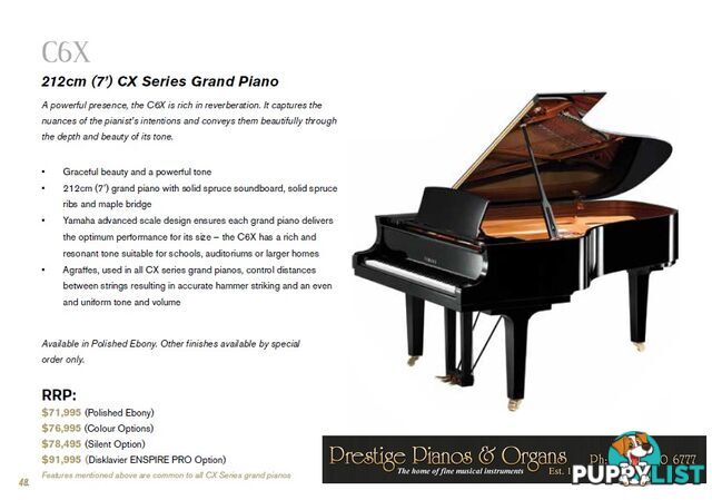 Yamaha C6 Grand Piano CX Series