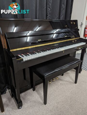 Gors & Kallmann 108cm Studio Upright Ebony Polished Piano