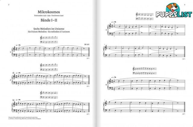 Bartok Mikrokosmos, Volumes I-II 