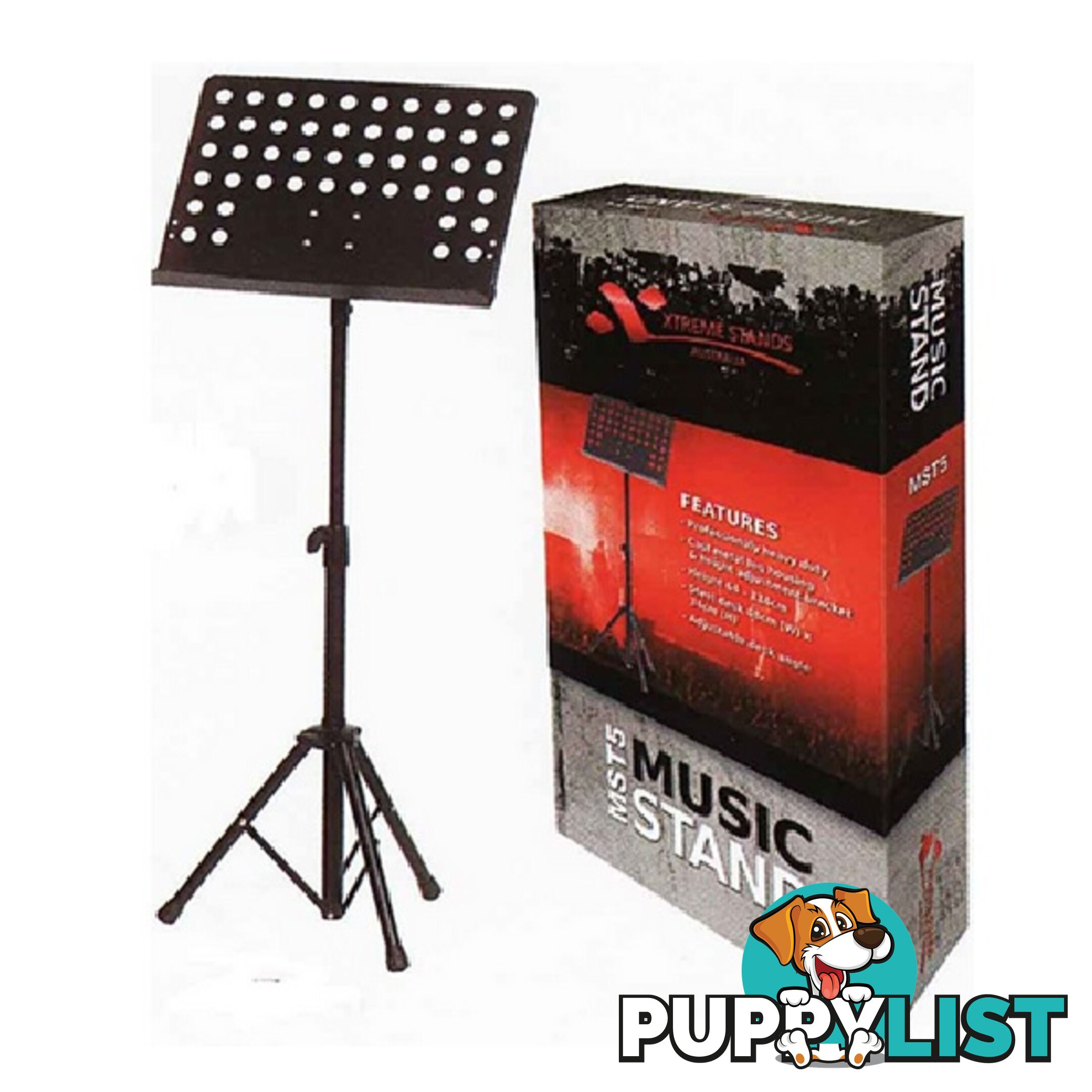 Music Stand - Xtreme MST5 Pro Quality Heavy Duty Height Adjustable 