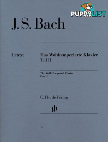 JS Bach - The Well-Tempered Clavier Part II BWV 870-893 HN016