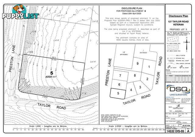 Lot 5 "Acres on Taylor" Veteran QLD 4570