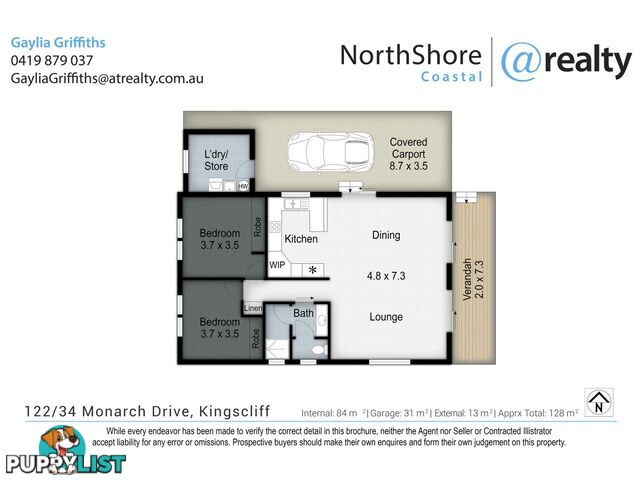 122 34 Monarch Drive Kingscliff NSW 2487