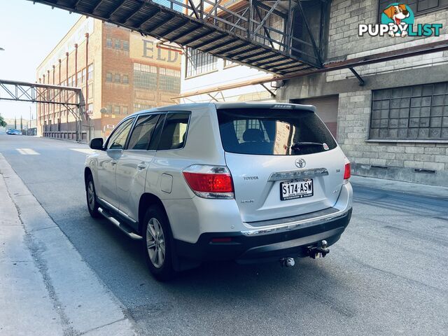 2012 TOYOTA KLUGER KX-R (4x4) 5 SEAT 5 SP AUTOMATIC 4D WAGON