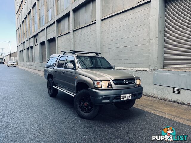2005 TOYOTA HILUX (4x4) 5 SP MANUAL DUAL CAB P/UP