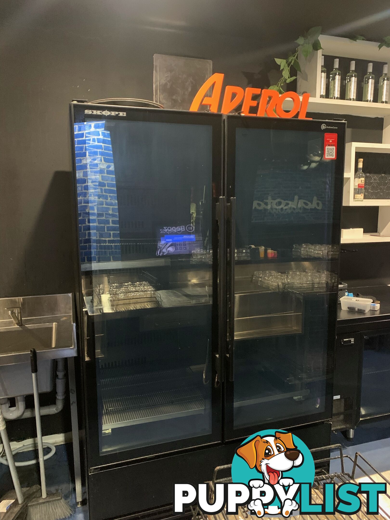 Skope Upright 2 Door fridges Black