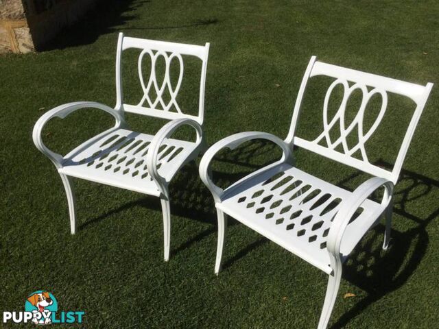 Outdoor Armchairs x 2 Flexalum. Mid century 1950 Design.