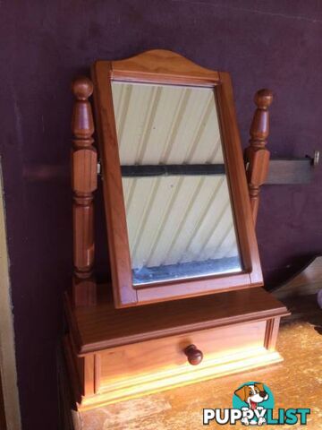 Dressing table mirror Drawer mirror Sold pine construction. S