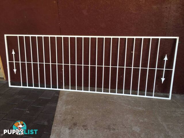 Steel wrought iron infill panel white L 245cm H 83cm 20mm t