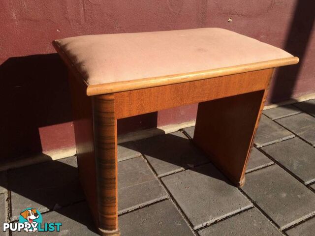 Small Art Deco design stool W47cm D 27cm H 38cm $20