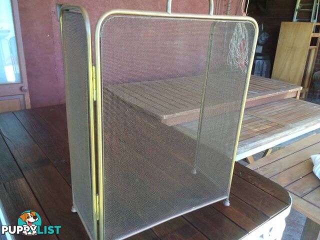 Brass fire guard W 52cm H 66cm. D 24cm $30