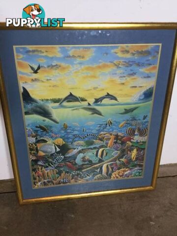 Framed print #20 Ocean scene $20 75cm X 88cm